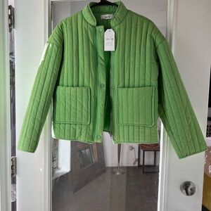 Sadie & Sage Green Quilted Jacket